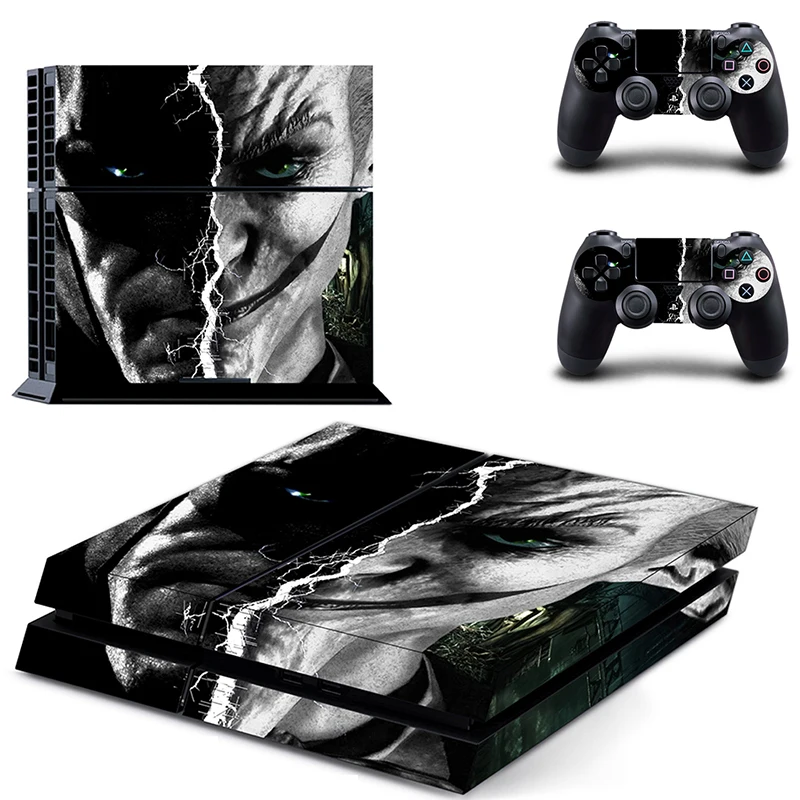

PVC Vinyl PS4 Skin The BATMAN &The Joker Face Design Sticker Cover For Sony Play staion 4 Console Skin and Dualshock 4 Skin