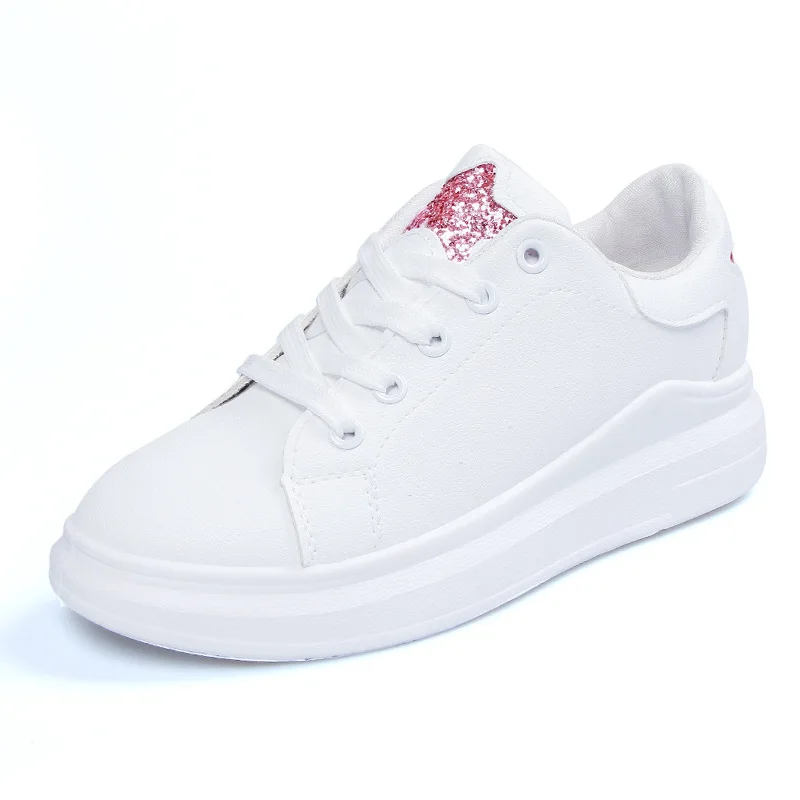 

Shoes Woman 2019 Breathble Vulcanized Shoes Pu leather Platform Casual White Tenis Woman Sneakers Zapatos De Mujer