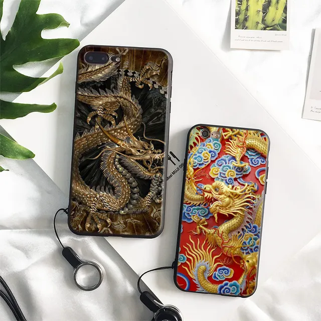 Chinese style Dragon Coque silicone Mobile Phone Case Cover Shell For