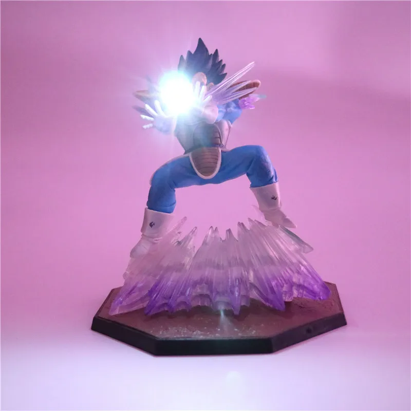 Dragon Ball Z Vegeta фигурки лампа DIY аниме модель ночник Детские куклы светодиодный настольный светильник детский подарок Дети 3d игрушечные лампы - Испускаемый цвет: Белый