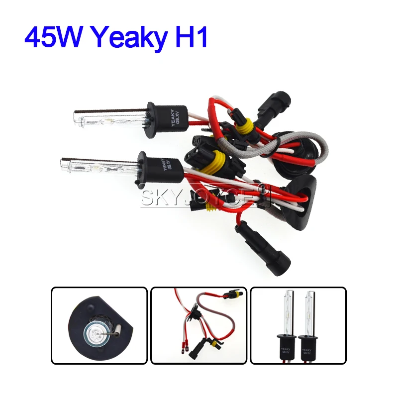 SKYJOYCE 45W Yeaky H1 5500K Xenon HID Conversion Kit Xenon H1 HID Replacement Bulb Car Headlight Slim Ballast 45W Yeaky Lighting (5)