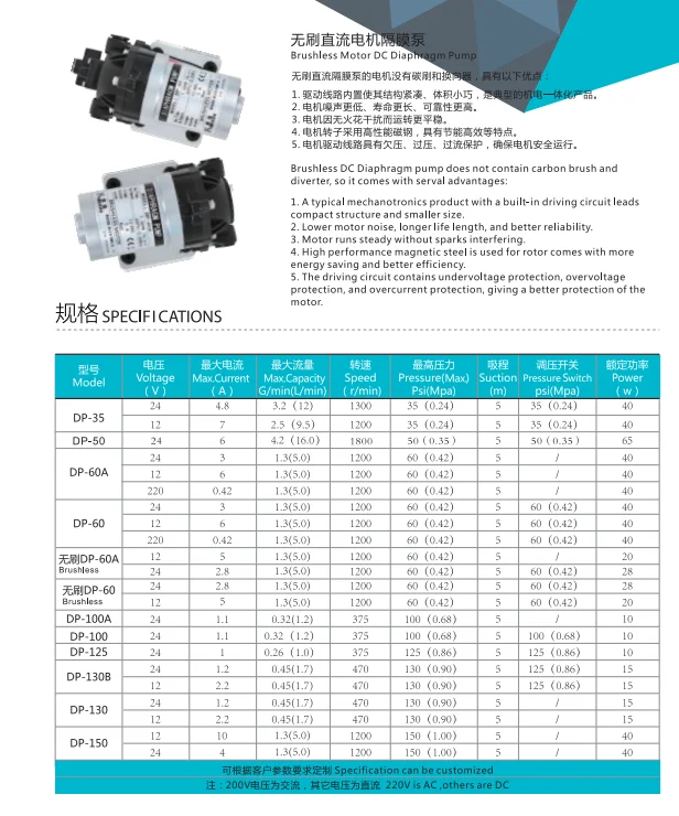 DP-60 DC бесщеточный мембранный насос миниатюрный мембранный насос