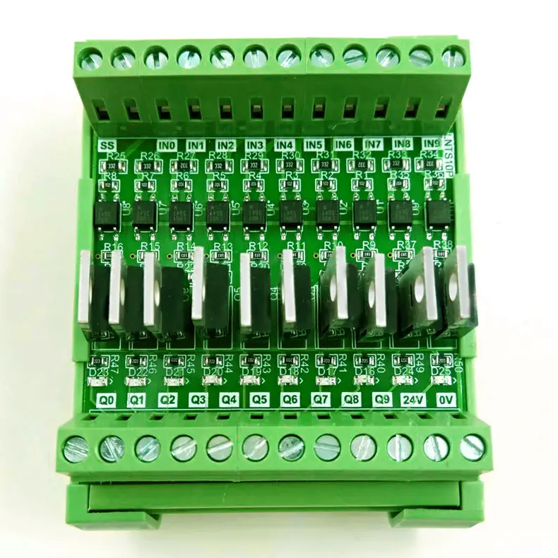 

10-channel PLC Amplifier Board Input General-purpose Output PNP 5V24V Transistor Board