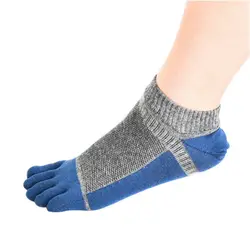 6 цветов хлопок мужские пять пальцы рук и ног носки пэчворк Дышащие носки для четырех сезонов сетчатые носки