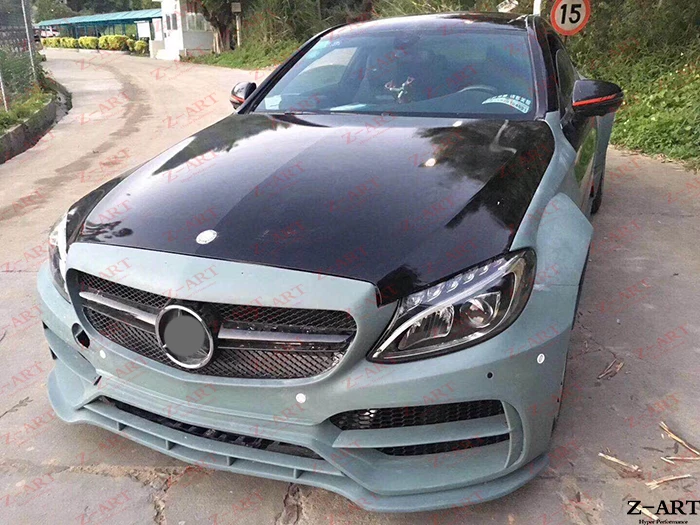 Z ART комплект широкого корпуса для C63 AMG Coupe 2015 2019 тюнинга кузова W205 2 двери набор