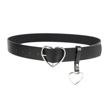 

PU Leather Belt for Women Metal Heart Corset Wedding Party Dress Harajuku Belt