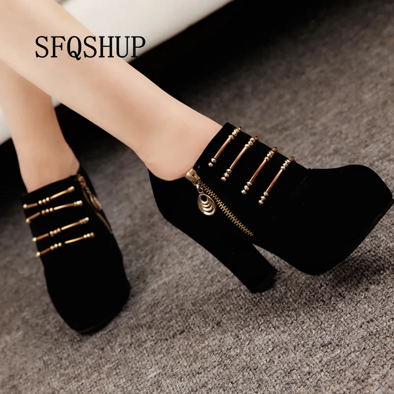 

SFQSHUP 2018 new high heels women pumps women shoes high heel ankle boots winter women boots shoes women pumps shoes