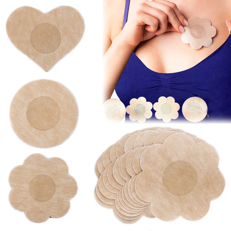 

10pcs/5pairs Invisible Breast Petals Sexy Disposable Soft Non-woven Nipple Cover Breast Underwear Accessories for Summer