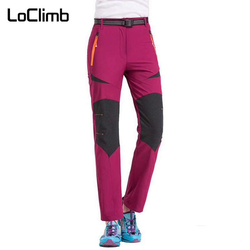 LoClimb Plus tamaño elástico Camping senderismo pantalones de las mujeres de la primavera de 2018 de verano deporte al aire libre senderismo impermeables ciclismo pantalones AW021 LoClimb Plus tamaño elástico Camping senderismo pantalones de las mujeres de la primavera de 2018 de verano deporte al aire libre senderismo impermeables ciclismo pantalones AW021