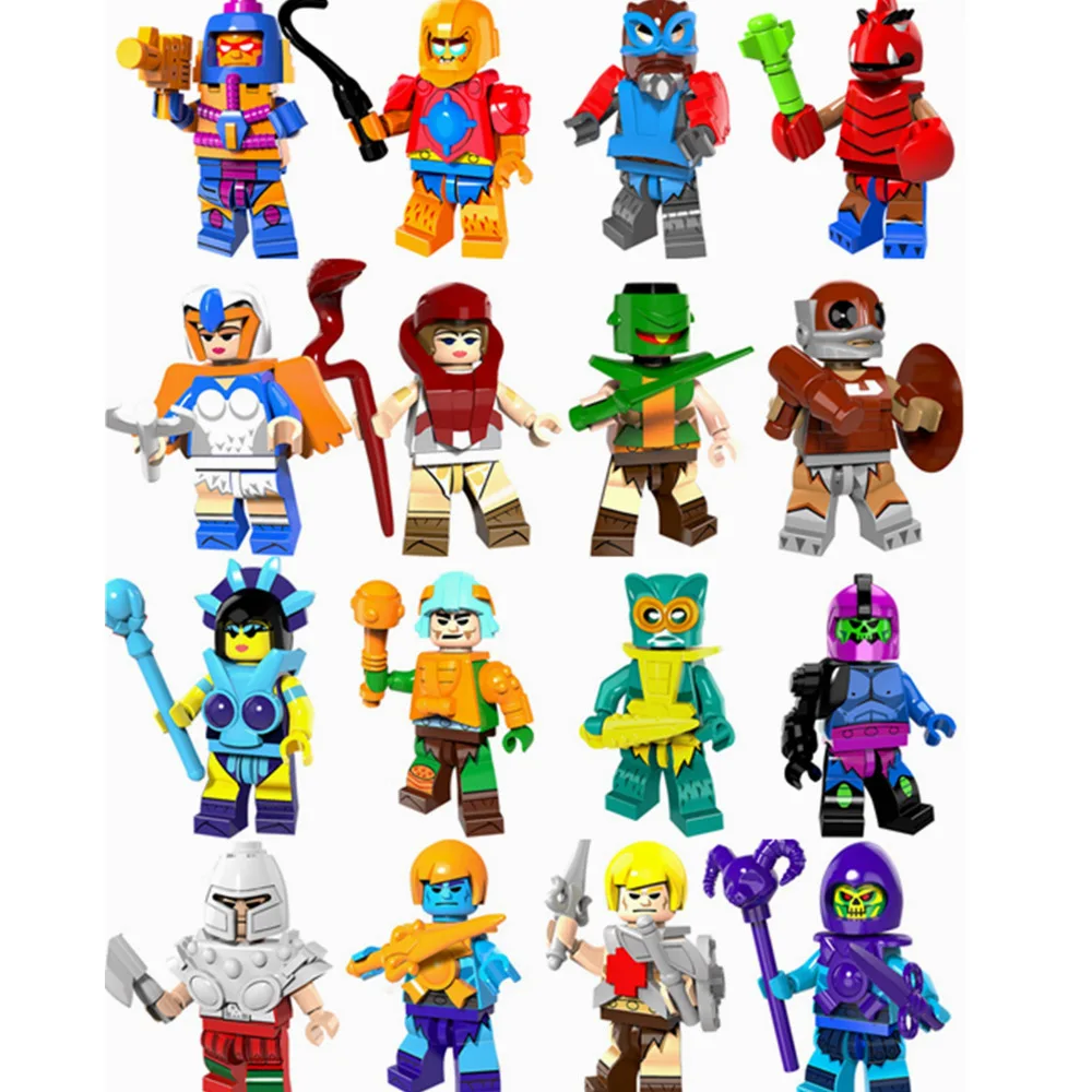 

Legoing HE-MAN Masters Super Heroes Clawful Ram Man PAKER Ske Letor Zodak Building Blocks Toys for Children Legoings HE MAN