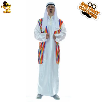 

Carnival Party Men's Arab Pilgrim Costume Fancy Dress Arabian Robe Role Play Arab Pilgrim Costumes