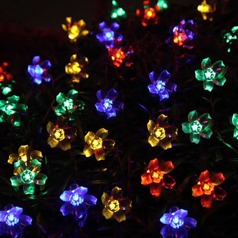 10m 100led Cherry Multicolor LED Garlands String Lights Easter Holiday Light Wedding Decoration Lighting EU US Flor Cereza Luces 10m 100led Cherry Multicolor LED Garlands String Lights Easter Holiday Light Wedding Decoration Lighting EU US Flor Cereza Luces