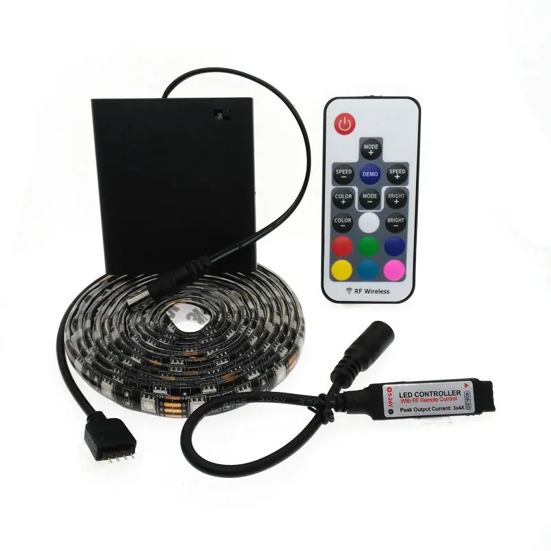 Светодиодная ленсветильник 5050 5 В RGB IP20/IP65 4 батарейки AA|black pcb|led strip 5v5050 led |