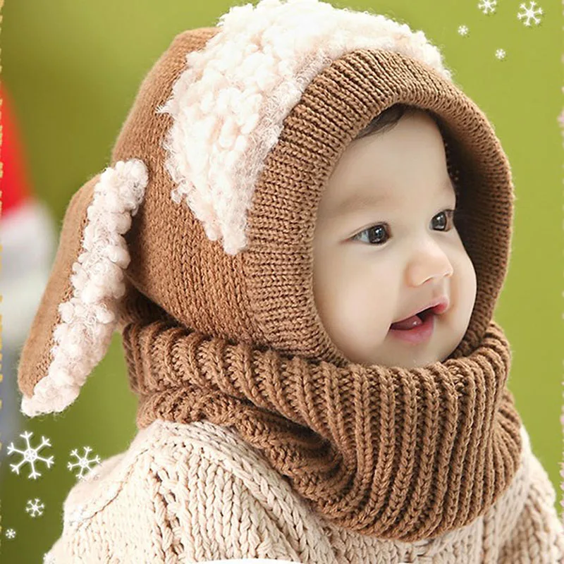 baby stroller mosquito net Baby Winter Hat With Scarf Toddler Winter Beanie Warm Hat Hooded Scarf Earflap Knitted Cap Cute Kids Hat Scarf Set pacifier for baby
