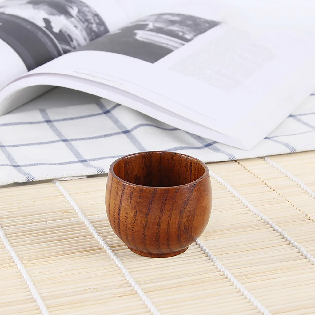 Wooden cup Natural Solid Wood Tea Cup Wooden Wine Coffee Water Drinking Mug Japanese Variety of Style Small Handmade