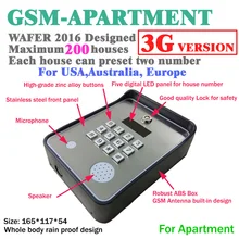 3G and GSM intercom wireless door and gate opener access controller and service help calling dc12v power input