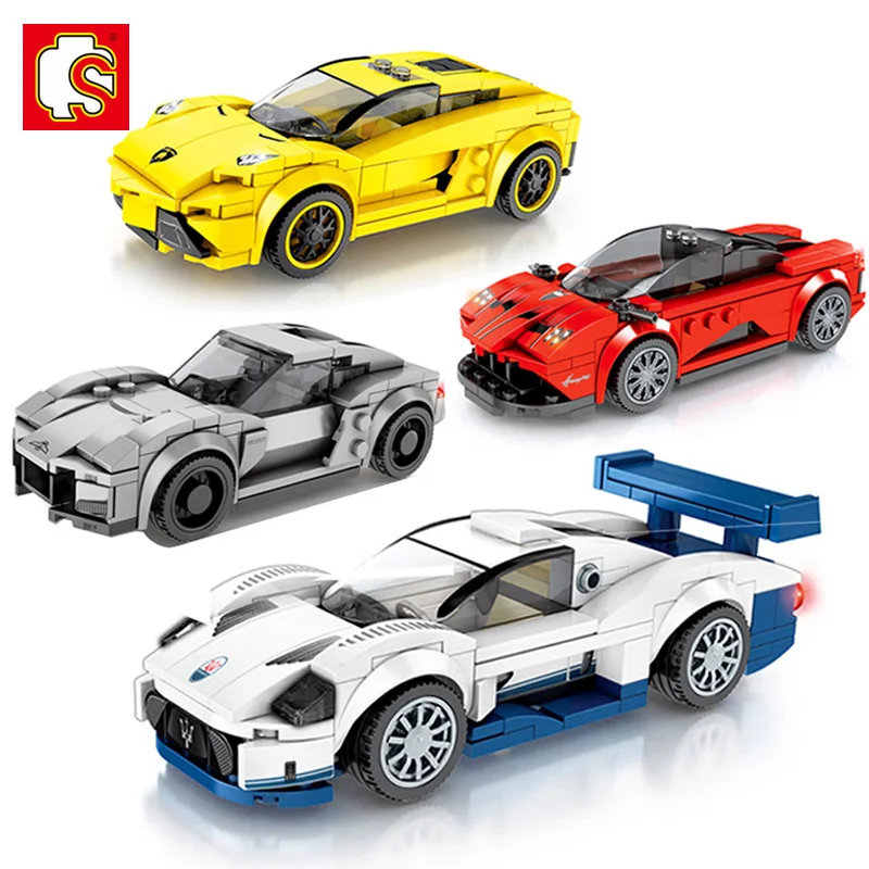 

Sembo Blocks Car Model Compatible LGSet Technic Voiture Champions Building Bricks Educational Toys Gifts For Children