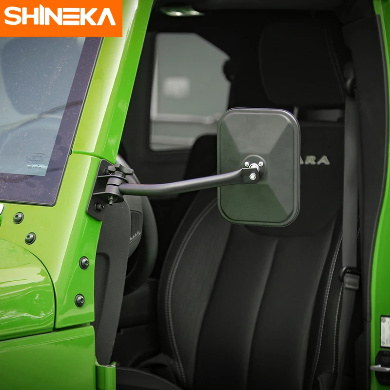 SHINEKA автомобиля внешний заднего вида для боковой двери Зеркала для Jeep Wrangler JK TJ CJ LJ регулируемый угол объектива слепое пятно