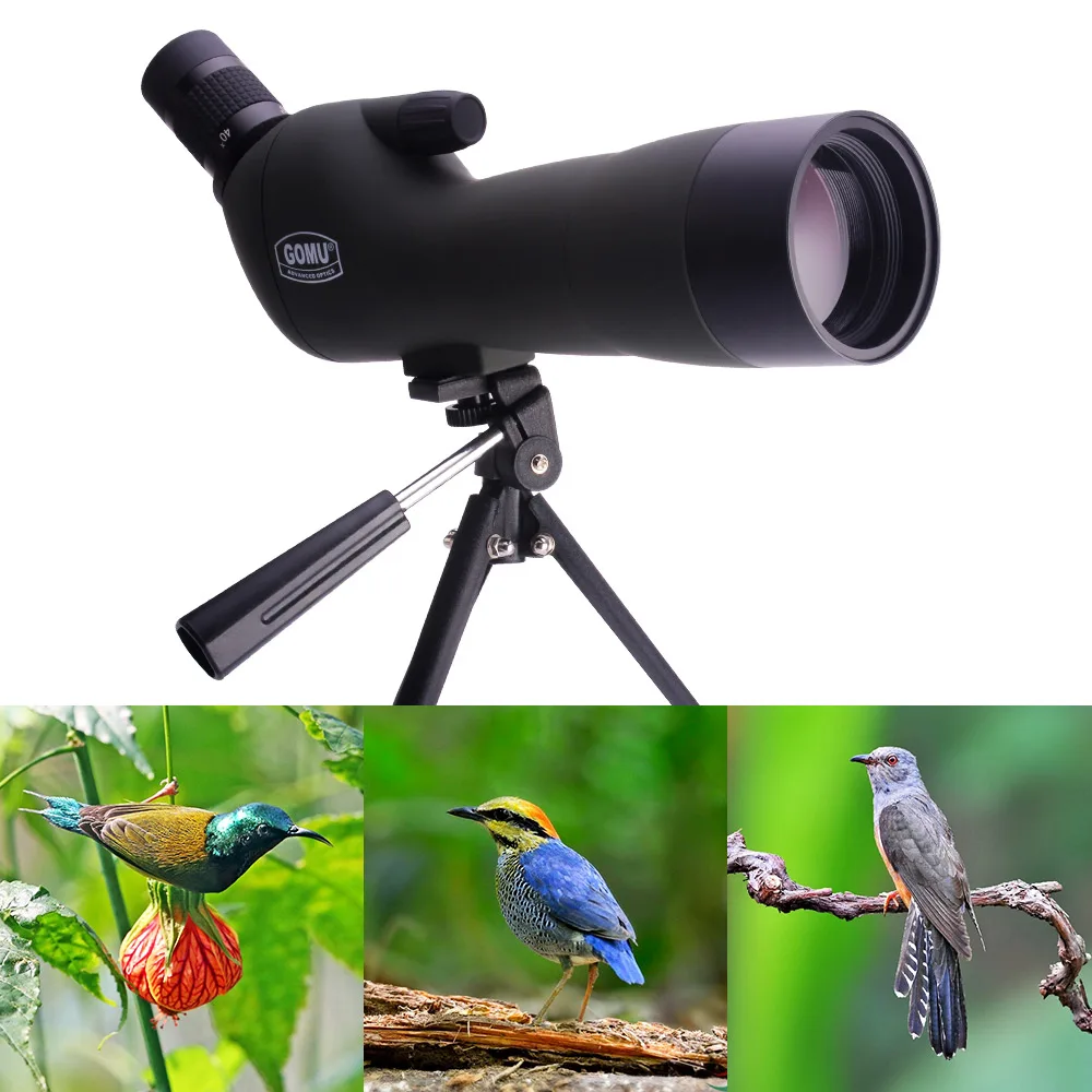 Outdoor Telescope Spotting Scope HD Monocular With Portable Tripod monocular 20-60x60 Professional telescope+Cell Phone Adapter quality zooming outdoor monocular space astronomical telescope with portable tripod spotting scope 700 60mm telescope