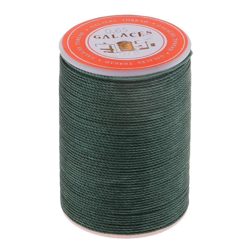 93 ярдов/шпуля швейная вощеная нить ручная строчка шнур для кожа ручной работы Инструменты 0,65 мм круглый - Цвет: Green