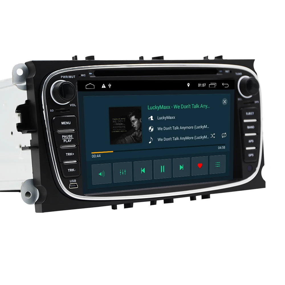Discount Eunavi 2 Din 7" Android 9.1 Car DVD Player Online Map GPS Navigation WIFI  for Ford focus II Galaxy Transit Tourneo Mondeo 3