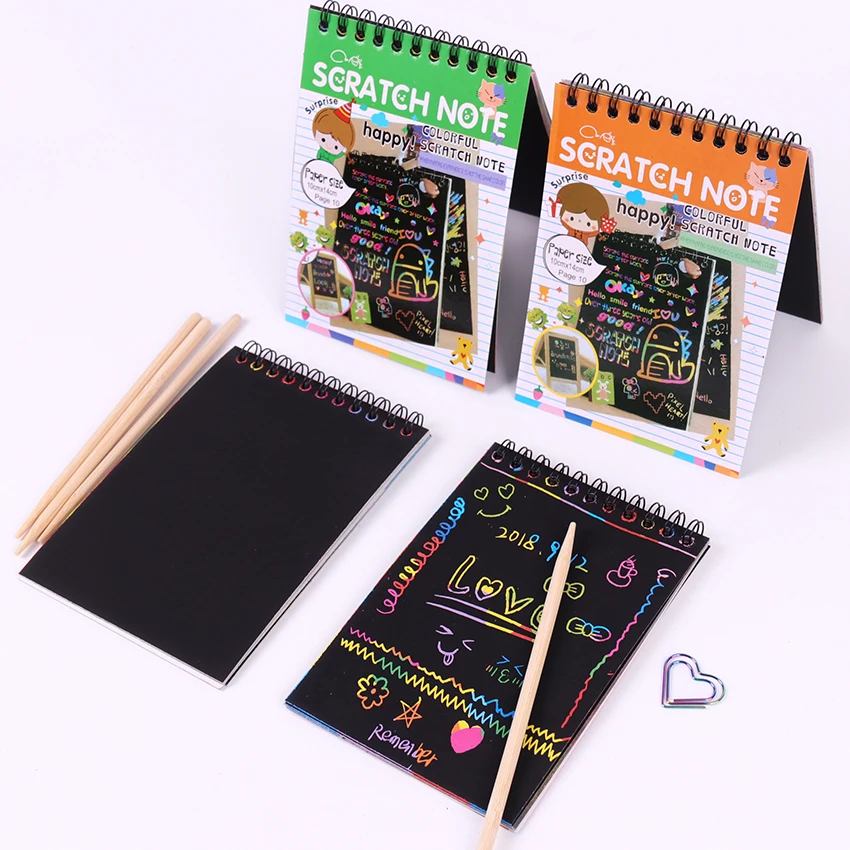 

1PC DIY Scratch Note Book Drawing Sketchbook Children Gift Creative Imagination Development Toy Stationery School Supplies