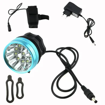 

22000 Lumen 11T6 Cycling Bike Light 11x Cree XM-L T6 Led Bicycle helmet Headlamp Headlight + 18650 Battery pack + Charger