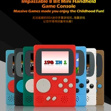 Ретро Портативный мини портативные игровые консоли 8 бит Цвет ЖК-дисплей детская Цвет игровой плеер встроенный 198 игры на подарок для маленького ребенка и RS-6