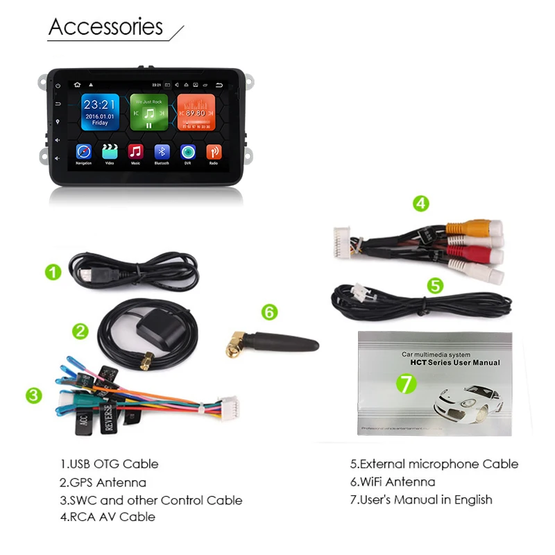Excellent Android 7.1.2 System Car DVD Player for VW EOS Caddy Shara Amarok Scirocco with GPS Navigation Car Multi-Media Player 13