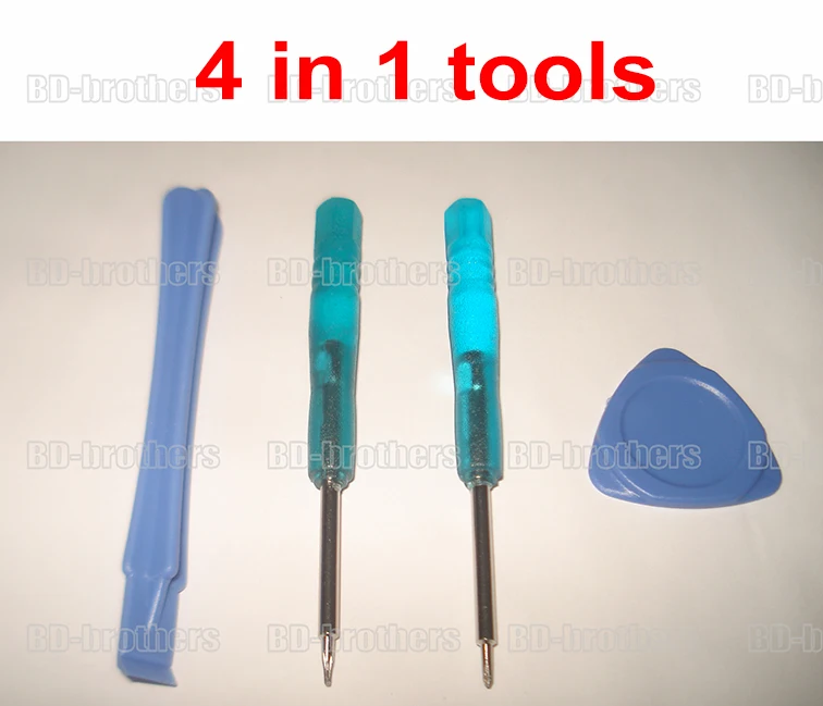 

4 in 1 Opening Tools Kit Open Pry Tool with Transparent Blue 0.8 Pentalobe for iPhone 4 4S 5S 6 Plus 1200set/lot