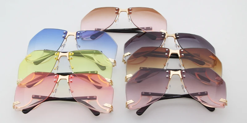 Длинные Хранитель Новые Модные Нерегулярные четырехугольник Для женщин Солнцезащитные очки для женщин Кристалл Резка Защита от солнца