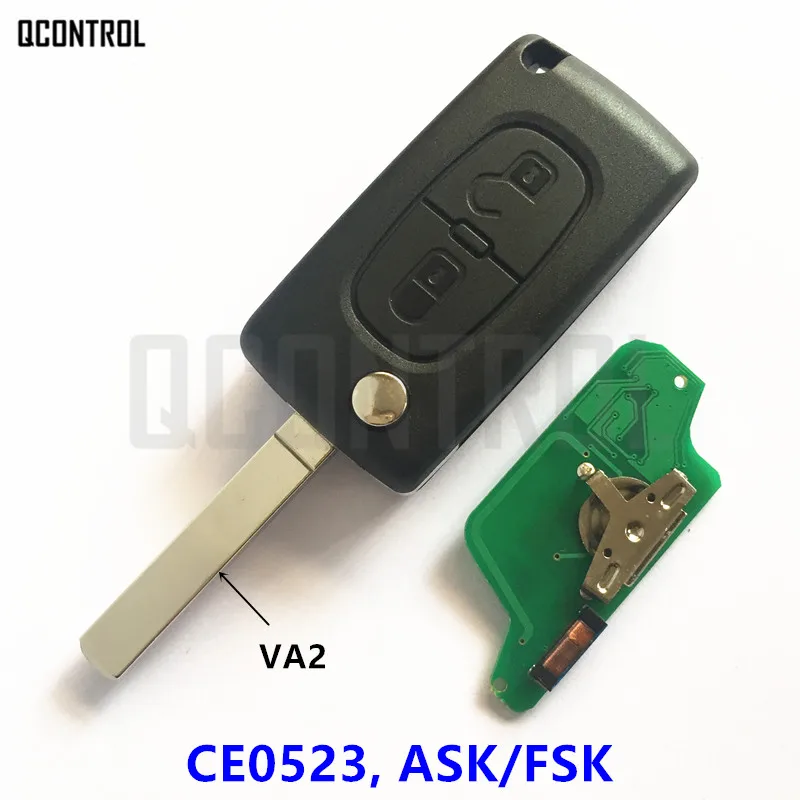 Дистанционный ключ QCONTROL для PEUGEOT Expert Partner 207 307 308 407 807 CC SW (CE0523 ASK/FSK VA2)|key for|key for peugeotkey