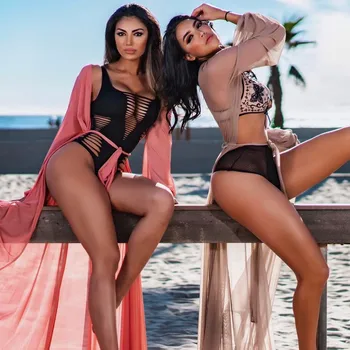 

Women Swimsuit Bikini Cover Up Sexy Beach Cover Ups Chiffon Long Dress Elegant Solid Beach Dress Bathing Suit tunic kaftan