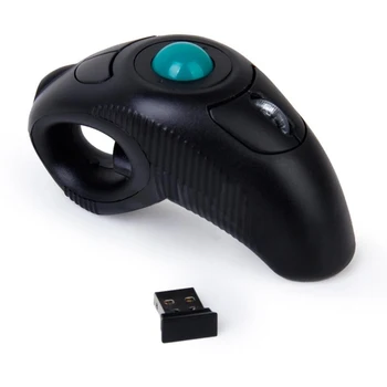 10M black Wireless 2.4G Air Mouse Handheld Trackball Mouse Mini USB Optical Trackball Mice for laptop 1