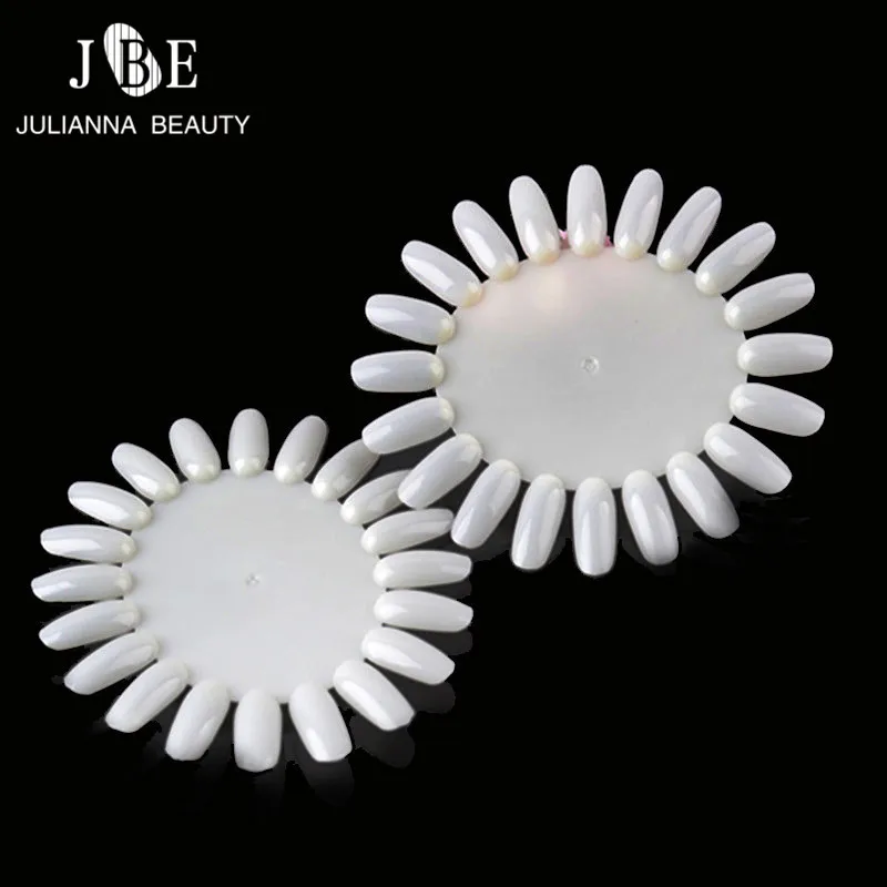 

40 Pcs/lot Nail Polish Nail Art Color Card Removable Display Rack Wheels Practice Chart False Nail Design new Showing Shelf Tool