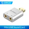ORICO External USB Sound Card Stereo Mic Speaker Headset Audio Jack 3.5mm Cable Adapter Mute Switch Volume Adjustment Free Drive ► Photo 1/6