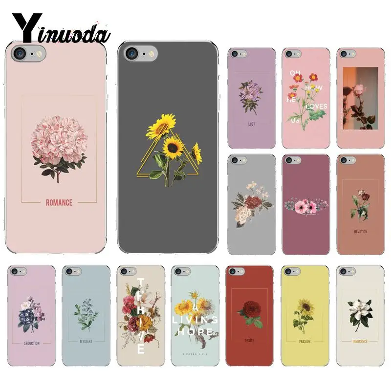 

Yinuoda Love Passion Flower Ball Red Yellow Rose Sunflower Customer Phone Case for iPhone 8 7 6 6S Plus X XS MAX 5 5S SE XR 10
