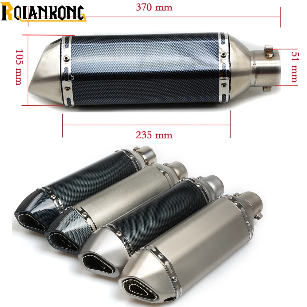 

Motorcycle Inlet 51mm exhaust muffler pipe with 61/36mm connector For Yamaha XV 950 R ABS/Racer YBR 125 tmax500 tmax530