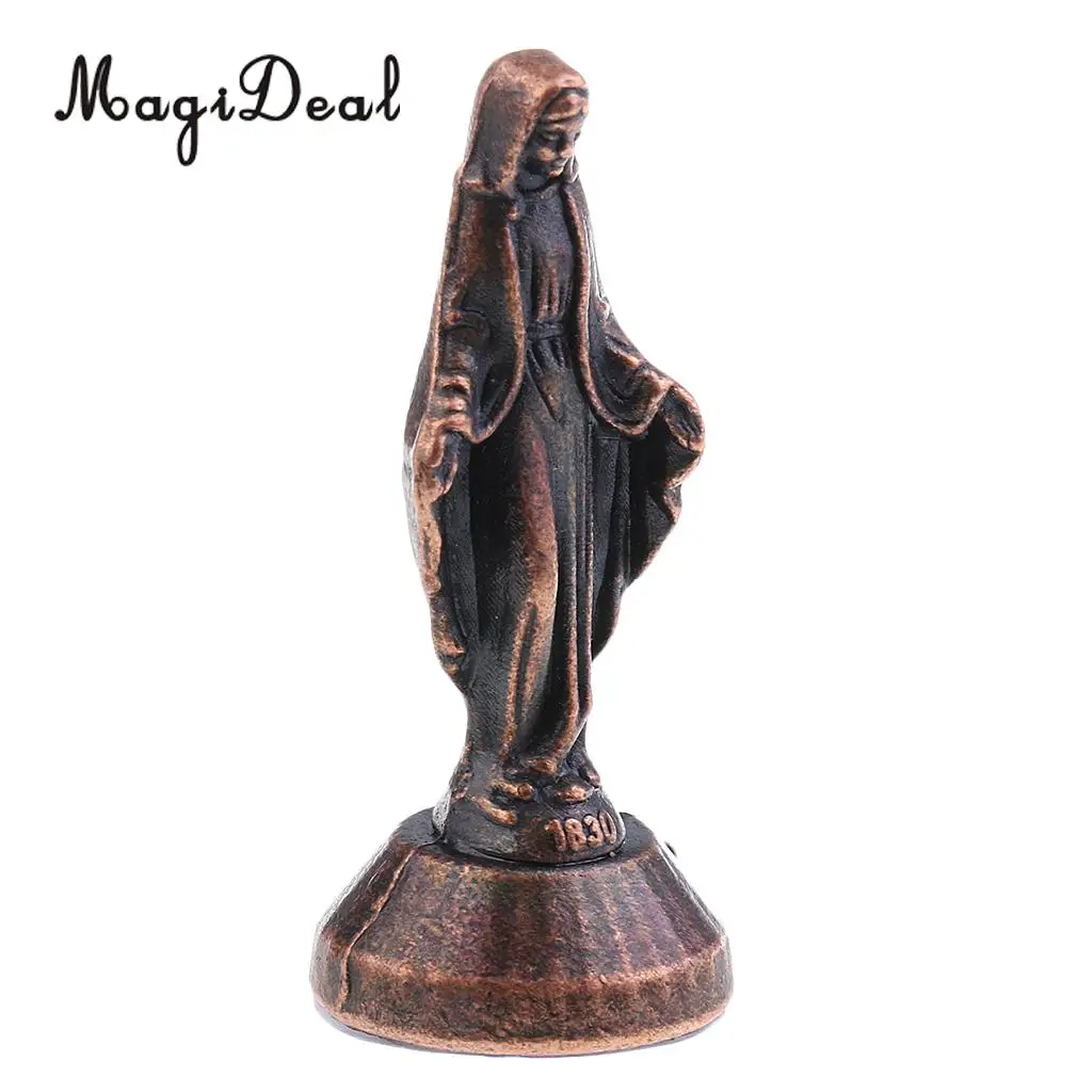 Madonna Sculpture Statue Figurine for Car Home Chapel Decor Ornament Copper