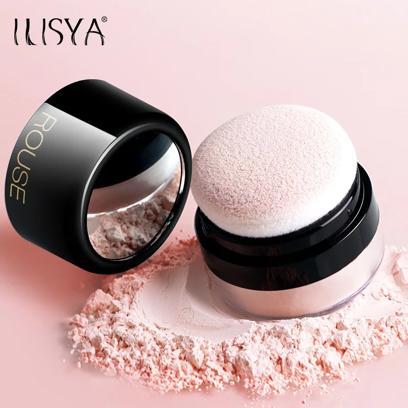 

ILISYA Brand Cosmetic Oil-control Nude Makeup Loose Powder Natural Face Powder Brighten Anti Redness Light Skin Finish Powder