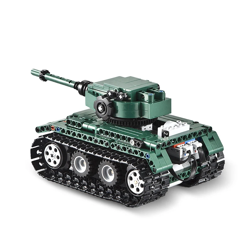 Military Vehicles German King Tiger Tank Building Blocks Bricks Compatible Legoing WW2 Army Weapons RC Remote Control Tank Toys 