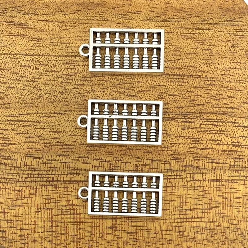 

10 pieces of charm abacus 25*13mm Tibetan silver plated pendant jewelry DIY handmade craft pendant alloy.