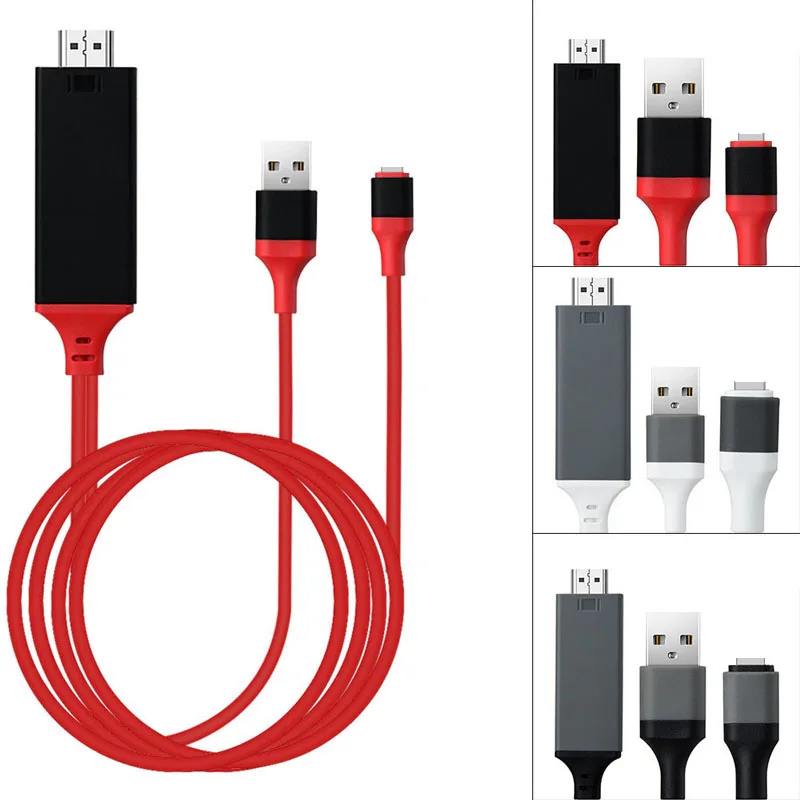 

iOS 12 HDMI TV HDTV Video Adapter Cable for iPhone XS MAX XR X 5 5S 6 6S 7 8 plus For iPad Air Pro Mini to HDMI TV Projector