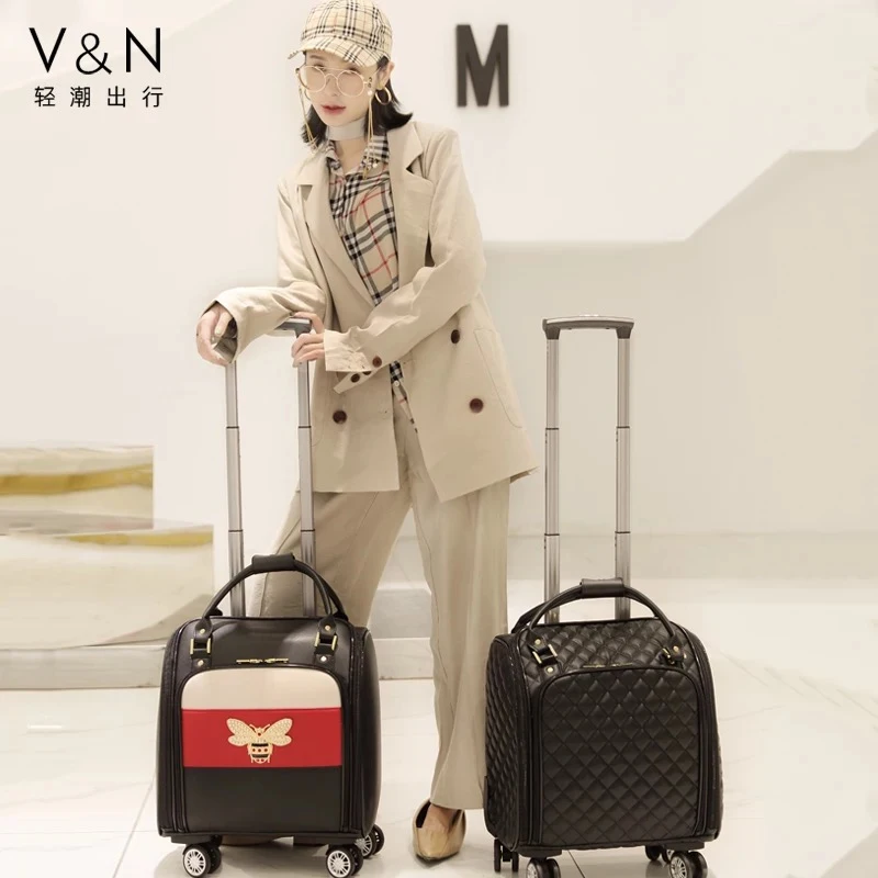 Spinner Luggage Woman Fashion Light Trolley Luggage Rolling Suitcase Girls Waterproof Trolley bag Handbag on Wheels spinner luggage
