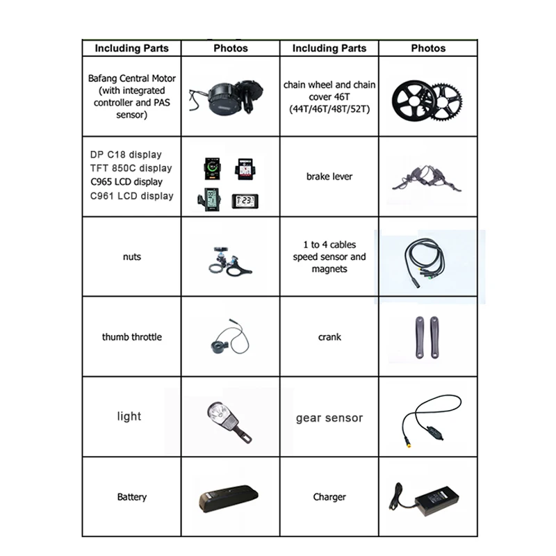 Flash Deal 36V 500W Bafang BBS Mid Drive Electric Motor for A Bicycle Ebike Kit Electric Bike Conversion Kit with 36V10.4AH Li-ion Battery 1