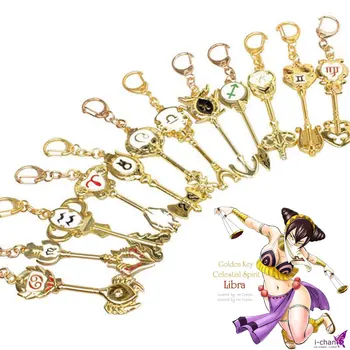 

Fairy Tail ZODIAC Star Celestial Spirit Key Chains Magician Lucy Heartfillia Summons Twelve Constellation KEYCHAIN Cosplay Gift