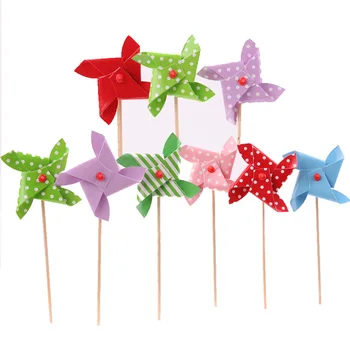 

300pcs Cake accessory decorations paper inserted cards Birthday cake inserted card Cupcakes sign Windmill toothpick series