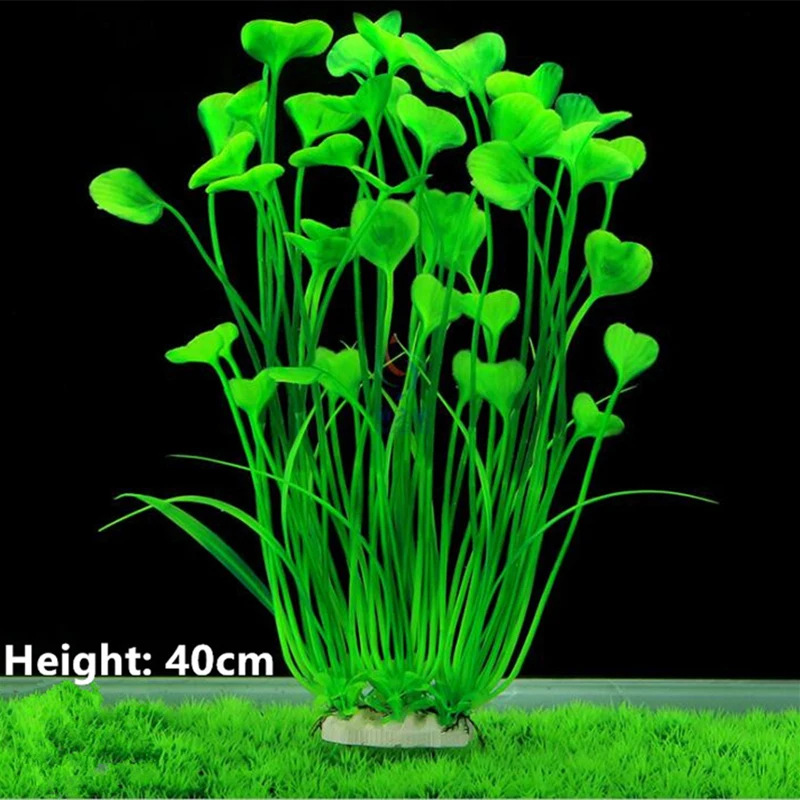 High quality 40cm large Aquarium Artificial Plastic Fake Grass water