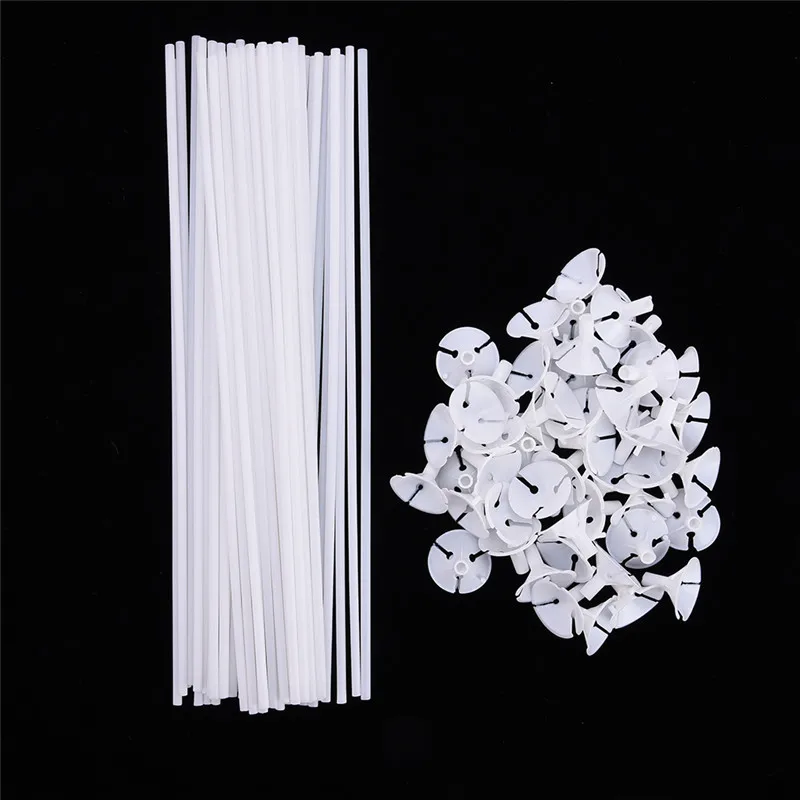 50sets-lot-32cm-latex-Balloon-Stick-white-PVC-rods-for-Supplies-Balloons-Holder-Sticks-with-cup