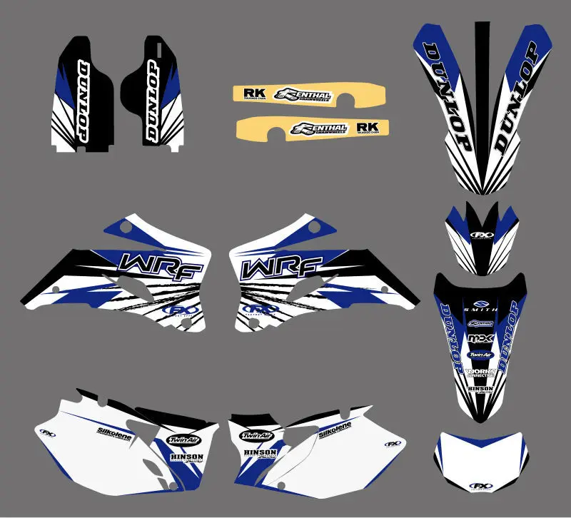 

New Style TEAM GRAPHICS & BACKGROUNDS DECALS STICKERS Kits Fits For Yamaha WR250F WR450F 2007 2008 2009 2010 2011 WR 250F 450F